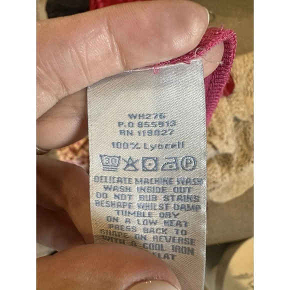 BODEN 100% LYOCELL RED AND PINK RUCHED WAIST JERSEY DRESS WH276 SZ 10R M0331 - Picture 7 of 7